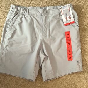 Mondetta Men's Outdoor Project Tech Short NWT Sz 34 Gray Zip Pkts Stretch